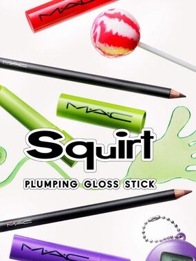BNIB MAC Squirt plumping Gloss Stick in 15 Like Squirt Green